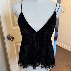 Free People Black Lace Camisole Top